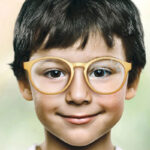 A child wearing MiyoSmart glasses