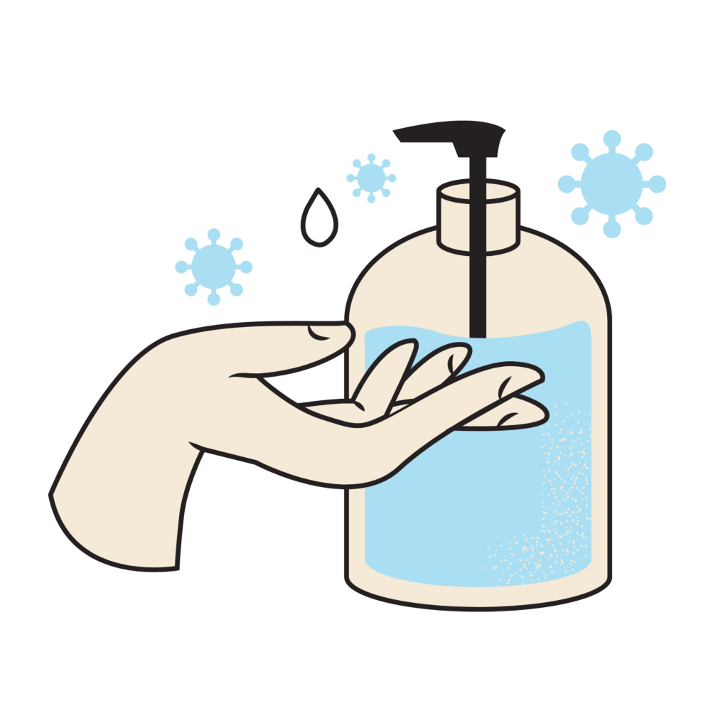 Clip Art of hand wash demonstration